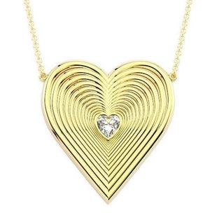 Large Radiant Heart Necklace