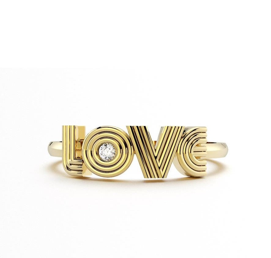 Small LOVE Ring