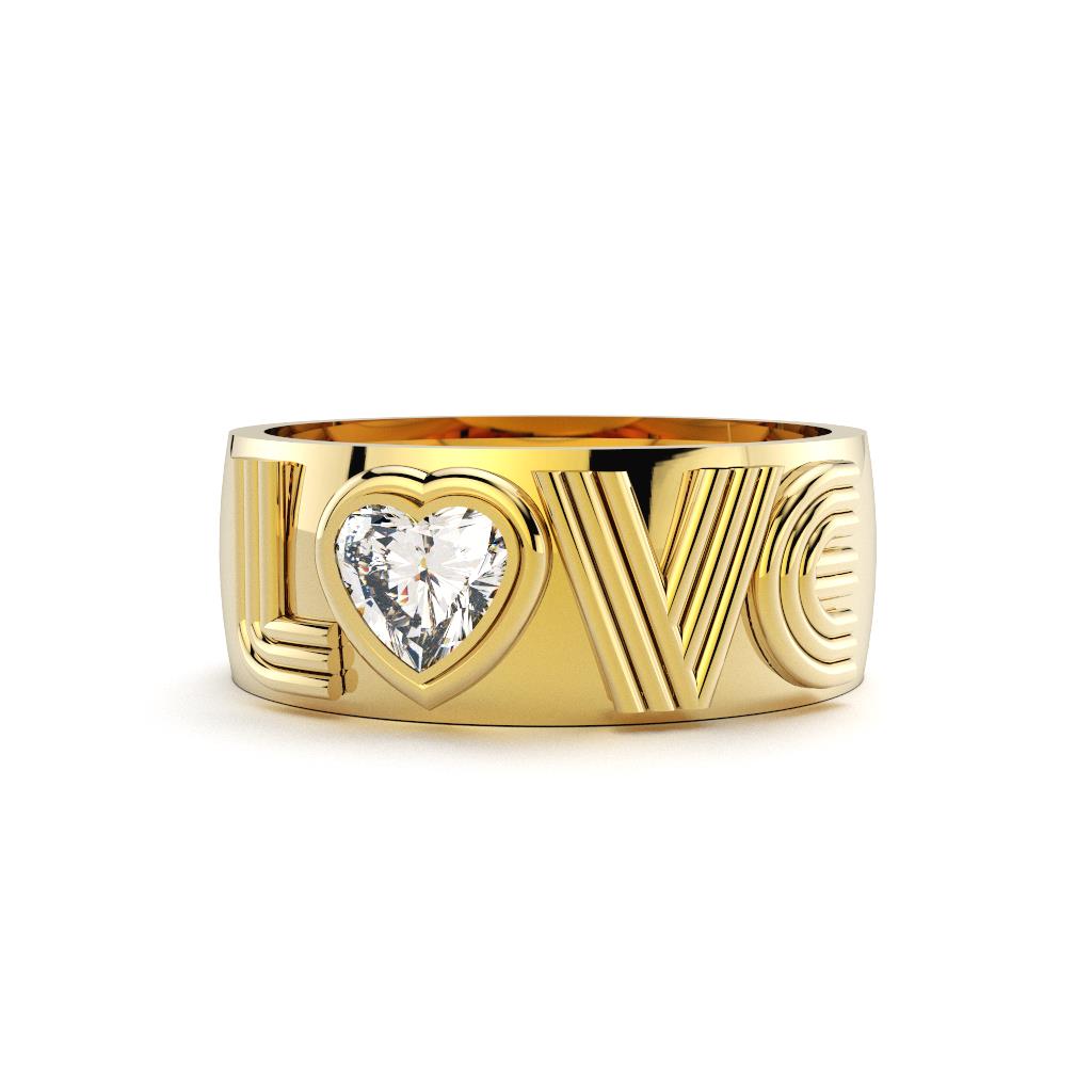 L❤VE Band with Faceted Heart